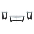 Table basse ronde en verre de 23,5 pouces