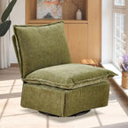 Fauteuil à bascule pivotant en chenille vert 28.74