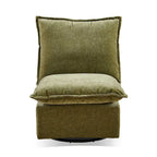Fauteuil à bascule pivotant en chenille vert 28.74