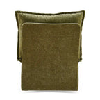 Fauteuil à bascule pivotant en chenille vert 28.74