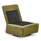 Fauteuil à bascule pivotant en chenille vert 28.74