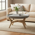 Table basse carrée d'intérieur/extérieur – Gris foncé, 84,8x84,8x46 cm, Résistante aux intempéries