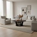 Chloe Cocktail Coffee Table, 40 Inch Octagon Espresso Brown Wood