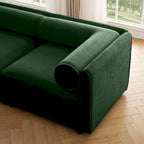 Canapé d'angle modulable 7 places surdimensionné en chenille avec rangement sous l'assise, combinaison DIY