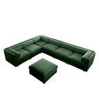 Canapé d'angle modulable 7 places surdimensionné en chenille avec rangement sous l'assise, combinaison DIY