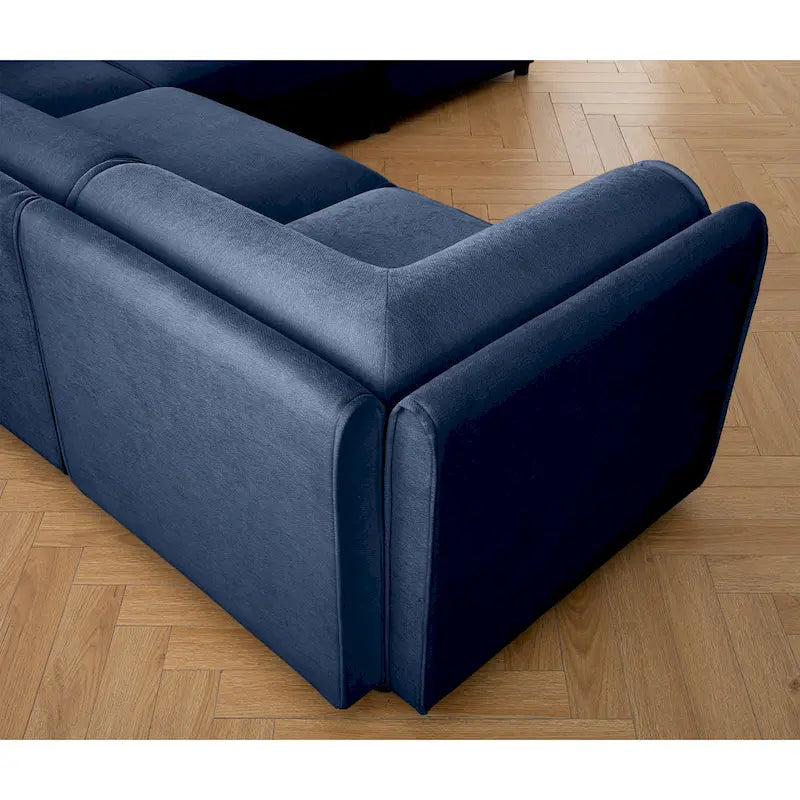 Canapé d'angle modulable 7 places surdimensionné en chenille avec rangement sous l'assise, combinaison DIY