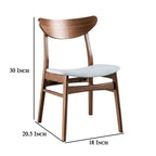 Lot de 2 chaises de salle à manger rembourrées – Noyer et Gris, Chaise de cuisine moderne