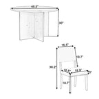 Ensemble table à manger ronde 4 personnes, ensemble de 5 pièces de cuisine avec table à manger ronde et 4 chaises de salle à manger rembourrées