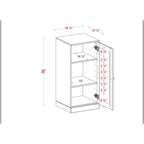 Meuble sous-vasque 100 % bois massif 42 cm avec portes en option par Palace Imports