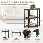 Meuble d'angle pour imprimante avec station de recharge – Noir, 20x20x31 po, Capacité du plateau de 32 kg