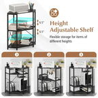Meuble d'angle pour imprimante avec station de recharge – Noir, 20x20x31 po, Capacité du plateau de 32 kg