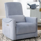 Fauteuil inclinable électrique ergonomique marron avec pivotant à 270°, ports de charge USB et Type-C, et support lombaire