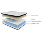 Ensemble matelas hybride Signature Design by Ashley Chime 12 po noir/blanc de 2 pièces