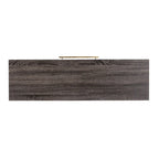Console de rangement transitoire en bois – Chêne noir/Laiton antique, MDF, 47,75x15x29,5 po