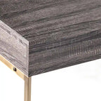 Console de rangement transitoire en bois – Chêne noir/Laiton antique, MDF, 47,75x15x29,5 po