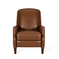 Fauteuil inclinable à pousser avec garniture cloutée et cadre en bois – 85,7 x 68,6 x 99 cm, capacité de 136 kg