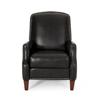 Fauteuil inclinable à pousser avec garniture cloutée et cadre en bois – 85,7 x 68,6 x 99 cm, capacité de 136 kg