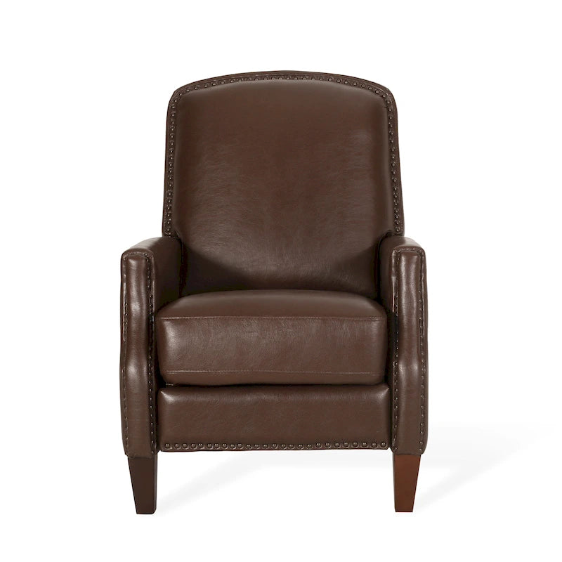 Fauteuil inclinable à pousser avec garniture cloutée et cadre en bois – 85,7 x 68,6 x 99 cm, capacité de 136 kg