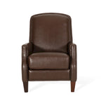 Fauteuil inclinable à pousser avec garniture cloutée et cadre en bois – 85,7 x 68,6 x 99 cm, capacité de 136 kg