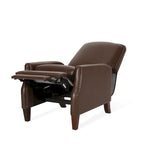 Fauteuil inclinable à pousser avec garniture cloutée et cadre en bois – 85,7 x 68,6 x 99 cm, capacité de 136 kg