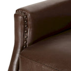 Fauteuil inclinable à pousser avec garniture cloutée et cadre en bois – 85,7 x 68,6 x 99 cm, capacité de 136 kg