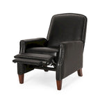 Fauteuil inclinable à pousser avec garniture cloutée et cadre en bois – 85,7 x 68,6 x 99 cm, capacité de 136 kg