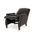 Fauteuil inclinable à pousser avec garniture cloutée et cadre en bois – 85,7 x 68,6 x 99 cm, capacité de 136 kg