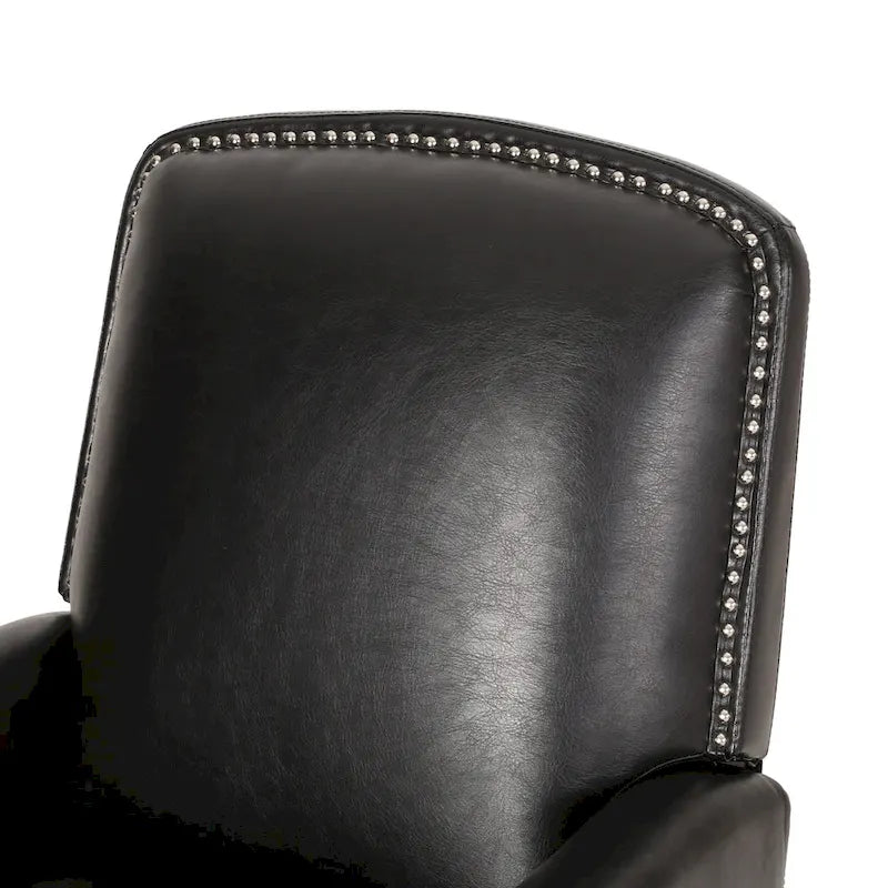 Fauteuil inclinable à pousser avec garniture cloutée et cadre en bois – 85,7 x 68,6 x 99 cm, capacité de 136 kg