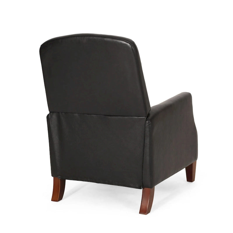 Fauteuil inclinable à pousser avec garniture cloutée et cadre en bois – 85,7 x 68,6 x 99 cm, capacité de 136 kg