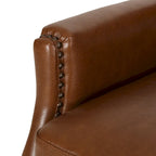 Fauteuil inclinable à pousser avec garniture cloutée et cadre en bois – 85,7 x 68,6 x 99 cm, capacité de 136 kg