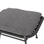 Salon de jardin en osier avec ottomans – Style bohème moderne, gris/brun clair, résistant aux intempéries