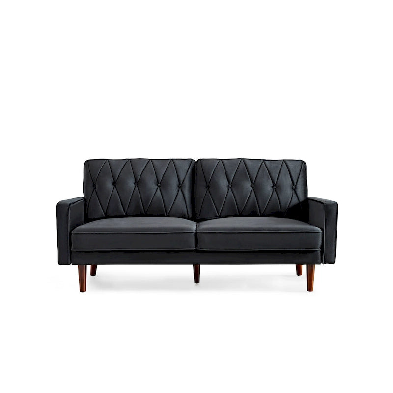 Canapé de salon en velours capitonné de 176 cm de large – 10 options de couleur