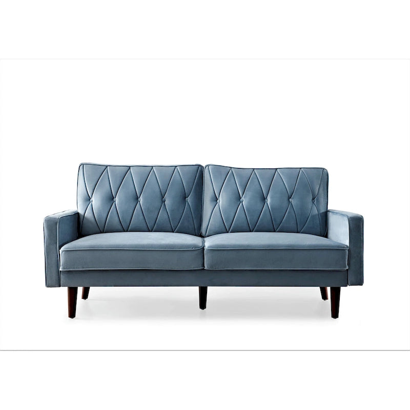 Canapé de salon en velours capitonné de 176 cm de large – 10 options de couleur