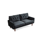 Canapé de salon en velours capitonné de 176 cm de large – 10 options de couleur