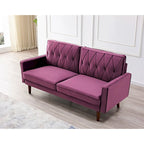 Canapé de salon en velours capitonné de 176 cm de large – 10 options de couleur