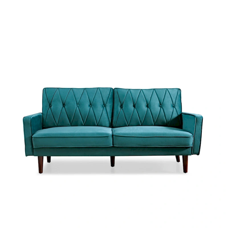 Canapé de salon en velours capitonné de 176 cm de large – 10 options de couleur