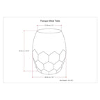 Table d'appoint industrielle en métal – 40 cm de large, 4 coloris disponibles, pour salon