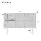 Table d'appoint buffet pour entrée avec pieds en métal doré - 120 L x 42 l x 93 H cm