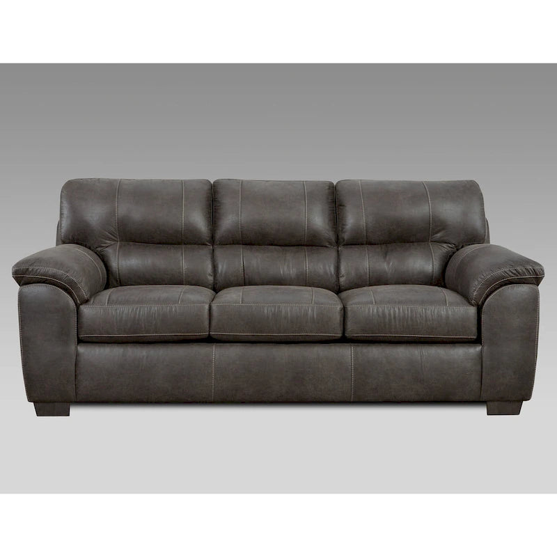 Ensemble de canapé 4 pièces avec accoudoirs et coussins moelleux – Gris, Mobilier de salon contemporain