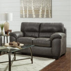 Ensemble de canapé 4 pièces avec accoudoirs et coussins moelleux – Gris, Mobilier de salon contemporain