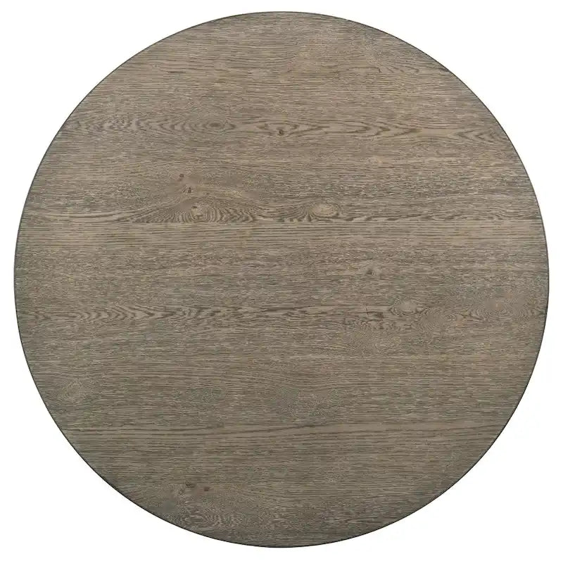 Table de salle à manger ronde à hauteur de comptoir de 122 cm – Brun cendré, 122x122x91 cm, 45 kg, 4 places
