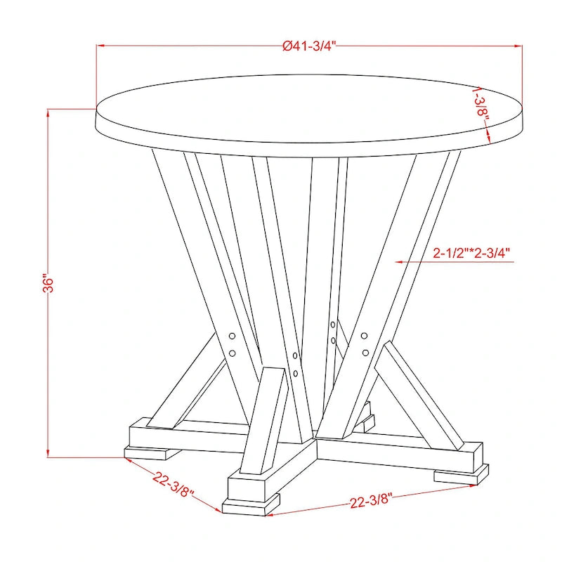Table de salle à manger ronde à hauteur de comptoir de 122 cm – Brun cendré, 122x122x91 cm, 45 kg, 4 places