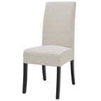 Lot de 2 fauteuils d'appoint en tissu rembourré – Crème/Beige/Taupe, piétements coloris Naturel et Noir au choix