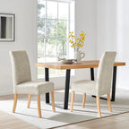 Lot de 2 fauteuils d'appoint en tissu rembourré – Crème/Beige/Taupe, piétements coloris Naturel et Noir au choix