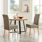 Lot de 2 fauteuils d'appoint en tissu rembourré – Crème/Beige/Taupe, piétements coloris Naturel et Noir au choix