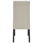 Lot de 2 fauteuils d'appoint en tissu rembourré – Crème/Beige/Taupe, piétements coloris Naturel et Noir au choix