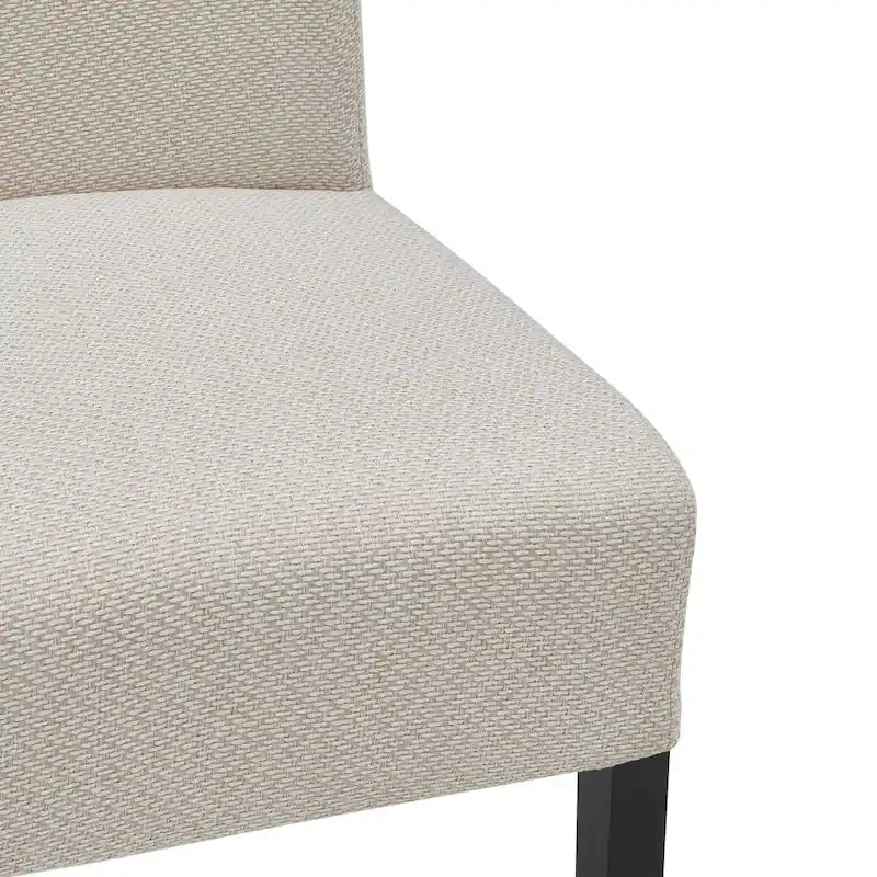 Lot de 2 fauteuils d'appoint en tissu rembourré – Crème/Beige/Taupe, piétements coloris Naturel et Noir au choix