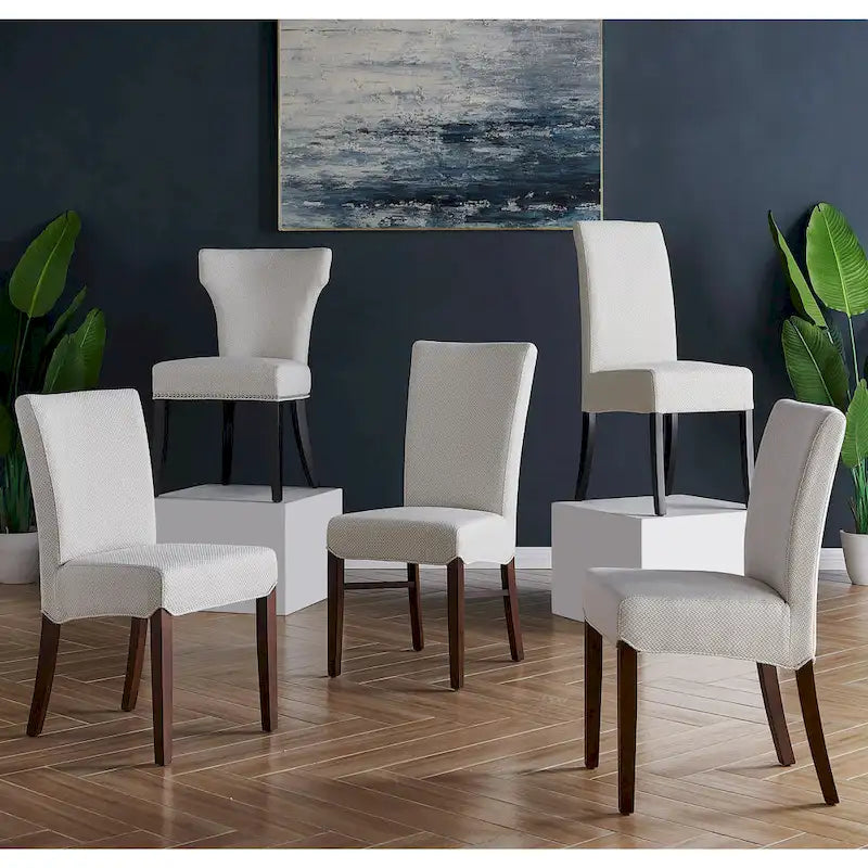 Lot de 2 fauteuils d'appoint en tissu rembourré – Crème/Beige/Taupe, piétements coloris Naturel et Noir au choix