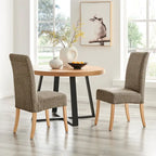 Lot de 2 fauteuils d'appoint en tissu rembourré – Crème/Beige/Taupe, piétements coloris Naturel et Noir au choix