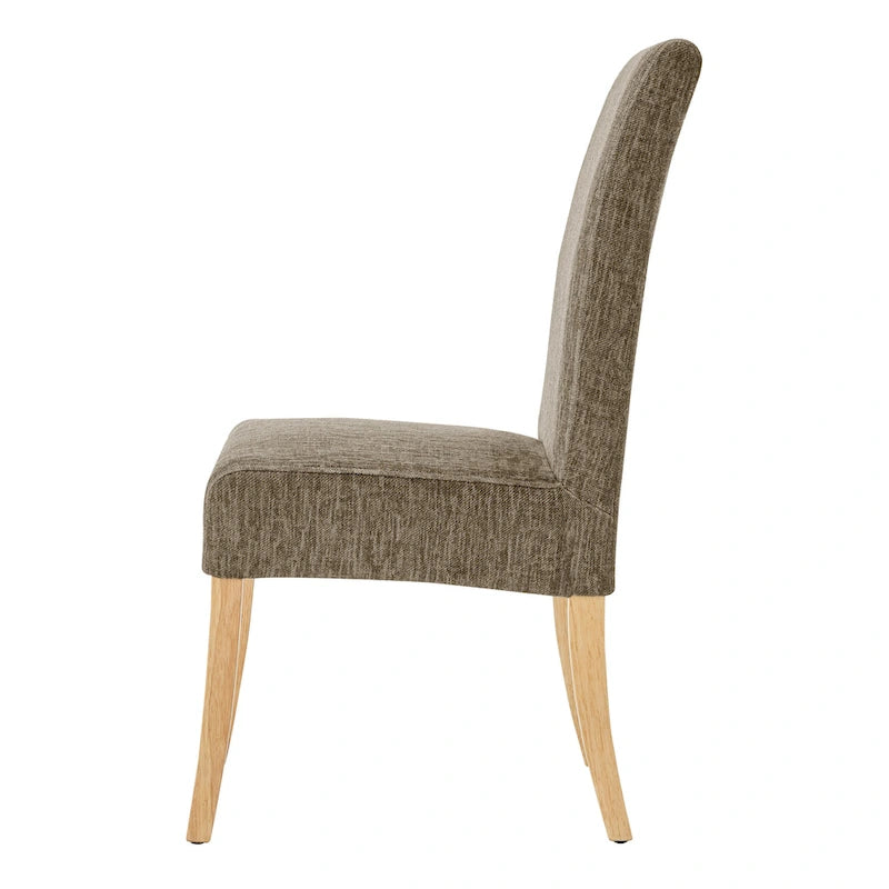 Lot de 2 fauteuils d'appoint en tissu rembourré – Crème/Beige/Taupe, piétements coloris Naturel et Noir au choix